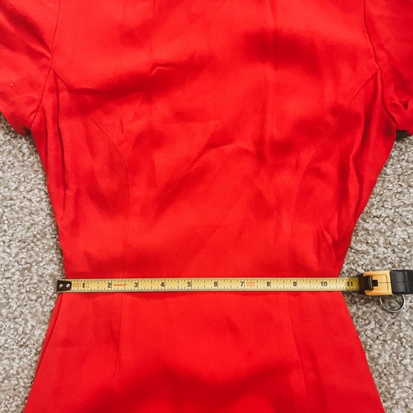 AFRM red rayon crepe dress with lattice back detail | Sz M - Picture 5 of 10